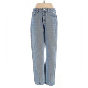 Simple Society High Rise Roll-cuff Ankle-dart Mom Jeans, Lightly Distressed 7/28